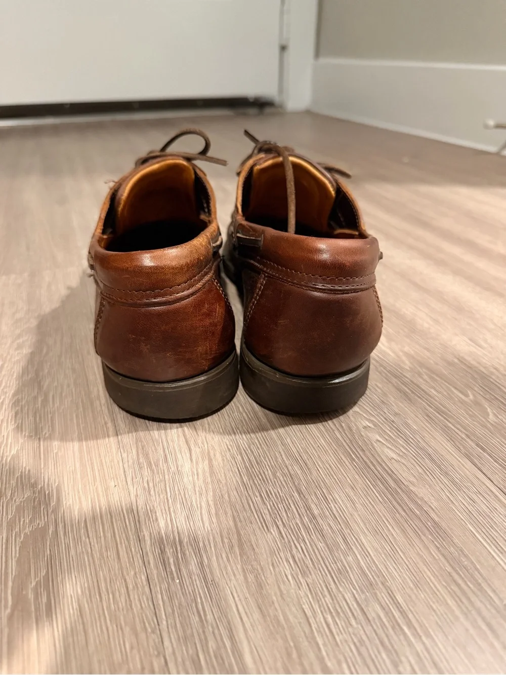 Allen Edmonds Key Largo Shoes Mens Size 11 AA Brown Leather Boat USA Vibram